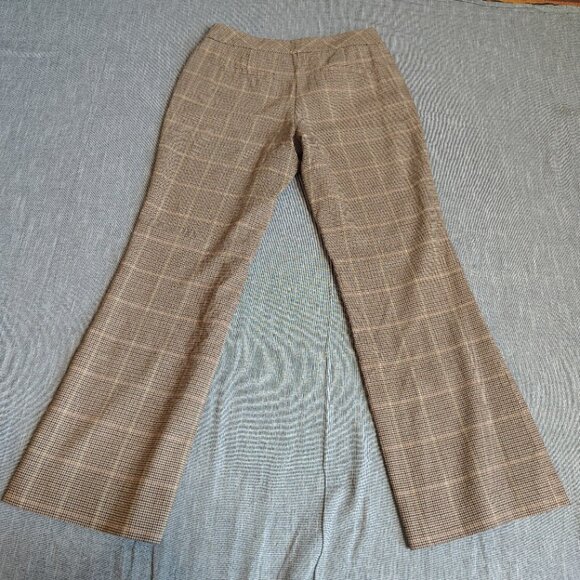 Talbots Pants Women's Size 4 Petite Plaid Houndstooth High Waist Flare - Picture 11 of 12
